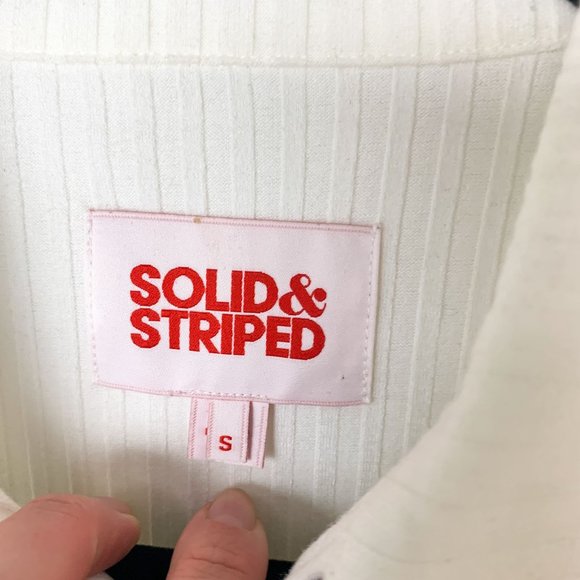 SOLID & STRIPED Polo Zip Dress White Small - Picture 4 of 7